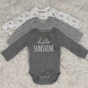 3 long sleeve onesies